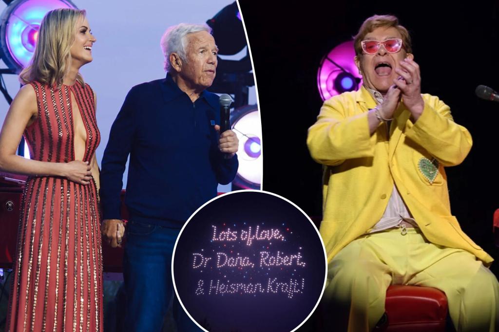 Elton John plays Robert Kraft, Dana Blumberg’s star-studded July Fourth bash for guests including Howard Stern, Bon Jovi