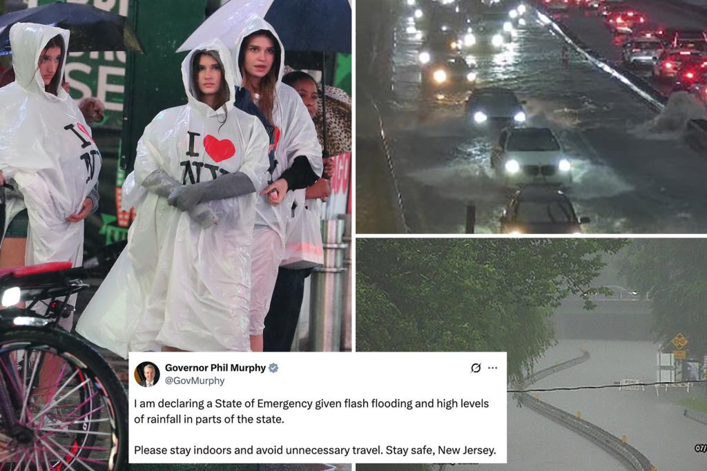 Flash flooding across tri-state area prompts road closures, subway delays in NYC, state of emergency in NJ
