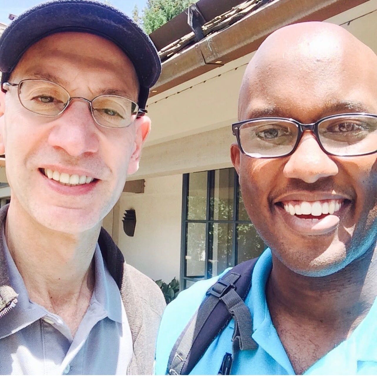 Dushime Gashugi and NBA commissioner Adam Silver