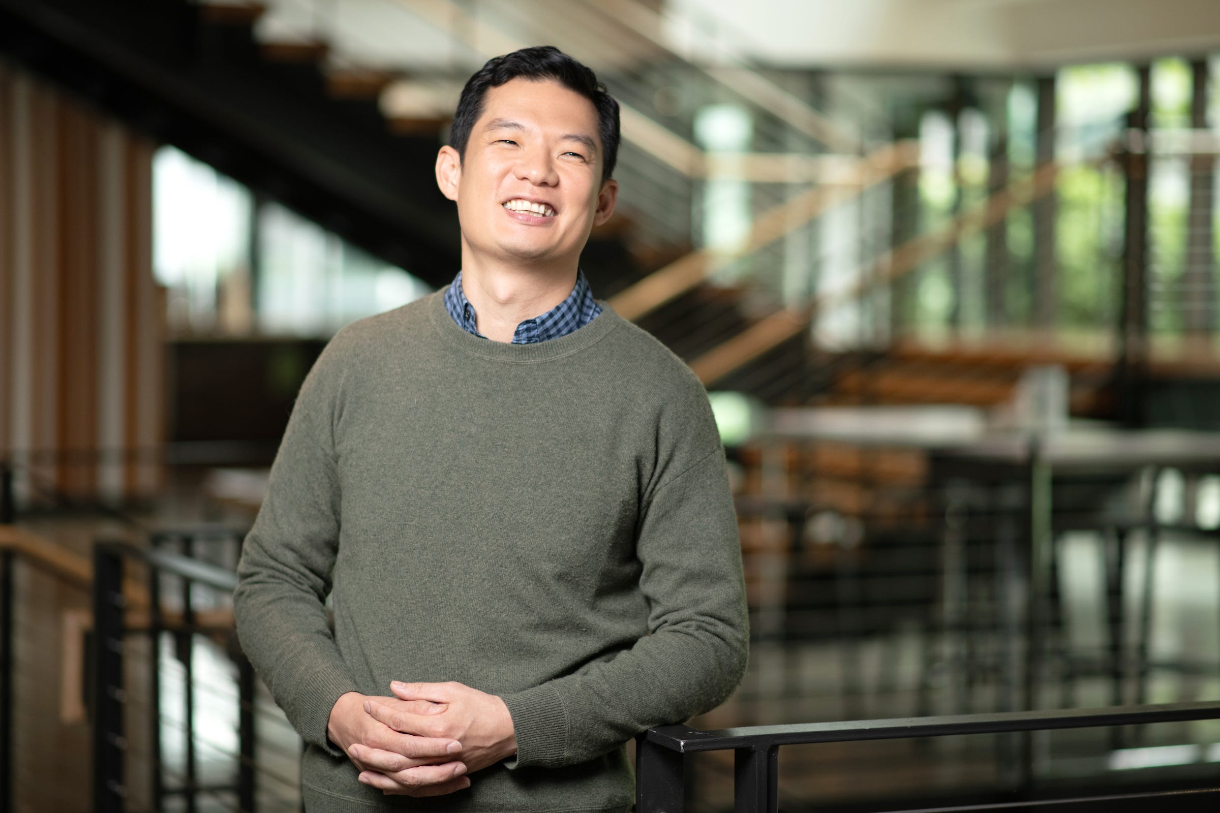 Steve Huynh smiling into camera