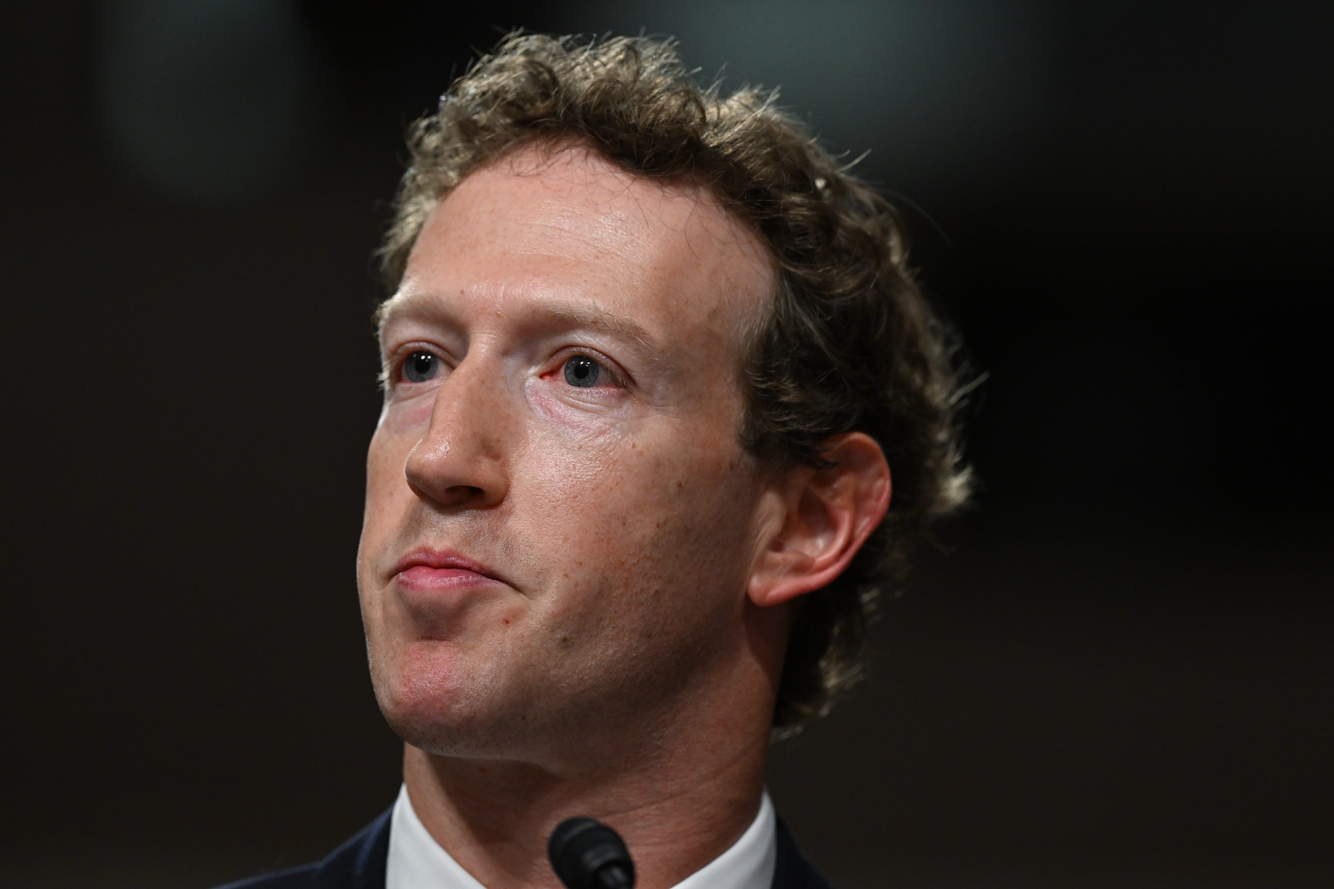 Mark Zuckerberg speaking during a Senate Judiciary Committee hearing in Washington, DC.