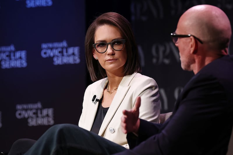 Jessica Tarlov speaks on stage in New York City on April 17.