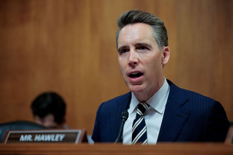The Senate Judiciary Committee's Subcommittee on Crime and Counterterrorism Chairman Josh Hawley (R-MO) presides over a hearing about artificial intelligence generative models training on copyrighted works in the Dirksen Senate Office Building on Capitol Hill on July 16, 2025 in Washington, DC. The hearing examined the AI industry’s mass ingestion of copyrighted works from