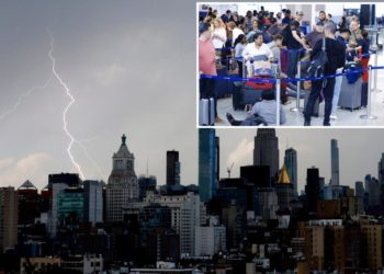 Ground stops spurred by tropical storm causes travel chaos at airports along the East Coast — including JFK and LGA