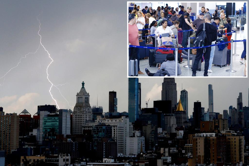 Ground stops spurred by tropical storm causes travel chaos at airports along the East Coast — including JFK and LGA