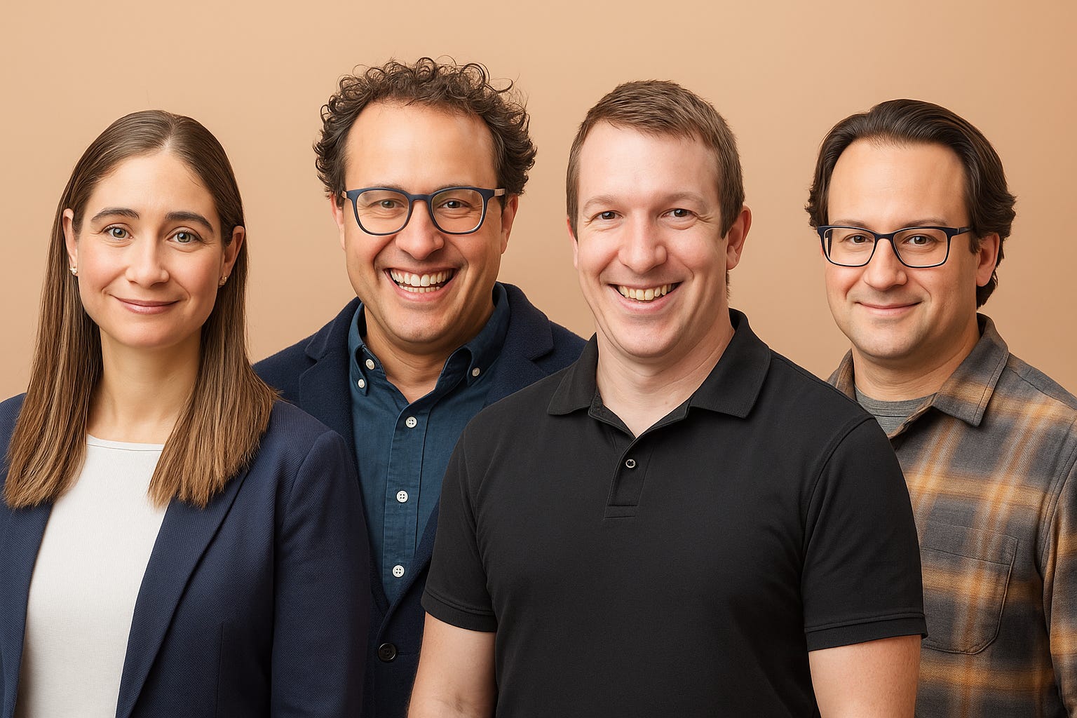 Anthropic executives, from left to right: Daniela Amodei, Dario Amodei, Jack Clark, and Jared Kaplan.