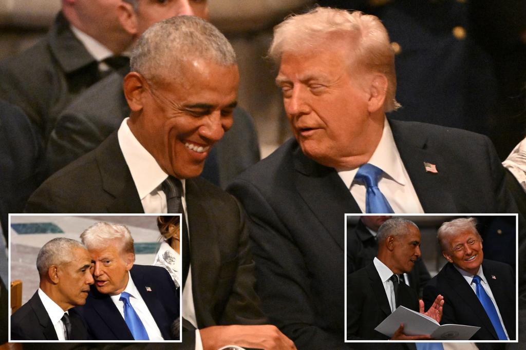 Here’s what Trump and Obama laughed and talked about at Jimmy Carter’s funeral, new book reveals