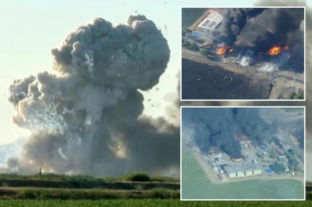 Human remains found at California fireworks warehouse where 7 went missing after explosion, massive blaze