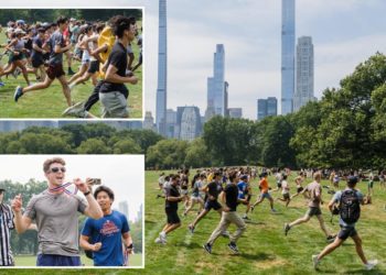 Hundreds of Gen Zers attempt world record at largest PACER test in Central Park, fueled by gym class nostalgia: ‘Childhood nightmare’