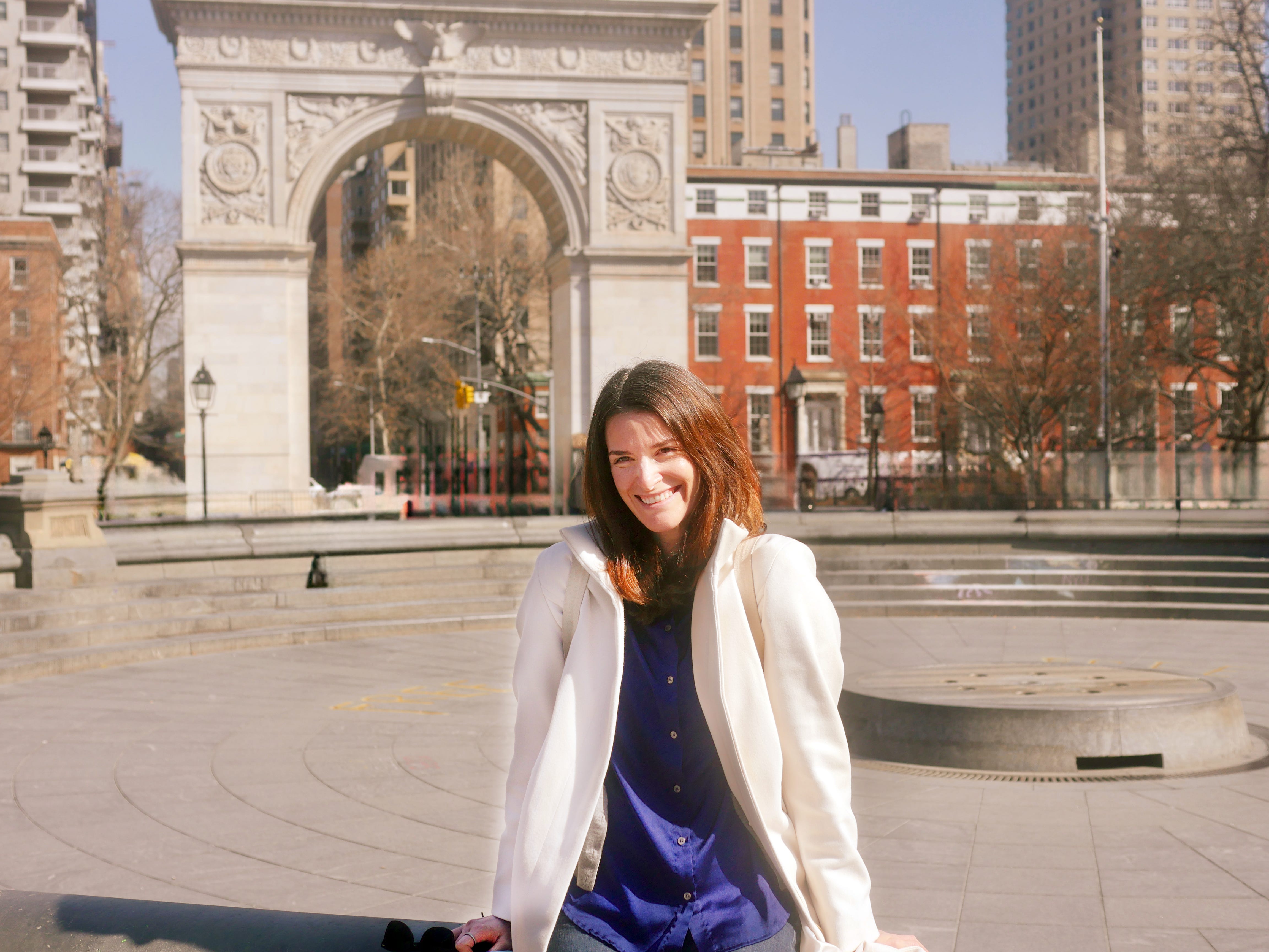 Woman in NYC posing for photo
