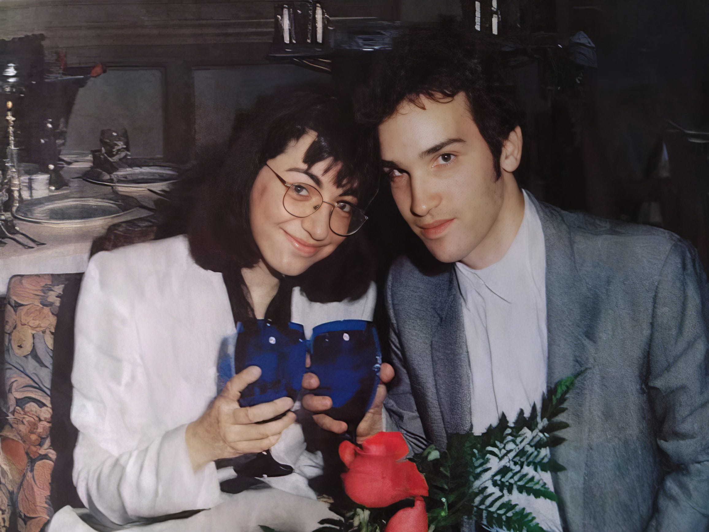 The author and her husband when they got married in 1999.