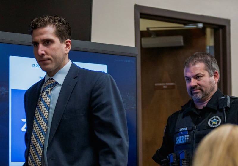 Bryan Kohberger, who is accused of killing four University of Idaho students, enters the courtroom for a hearing to overturn his grand jury indictment in Moscow, Idaho, U.S., October 26, 2023.   Kai Eiselein/Pool via REUTERS