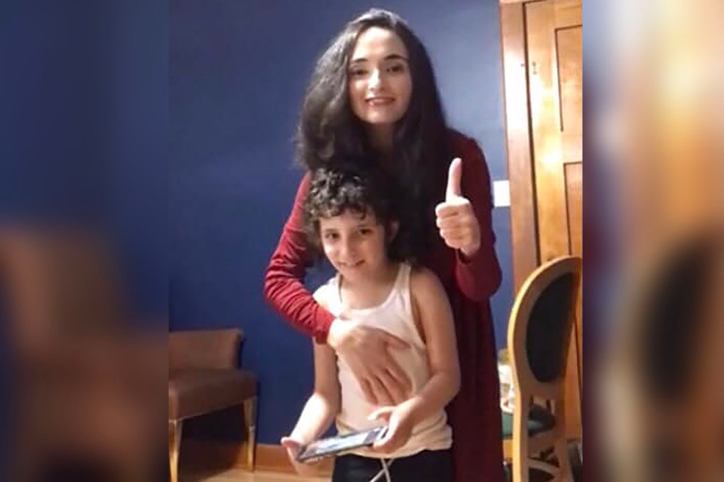 A mother and her young son.