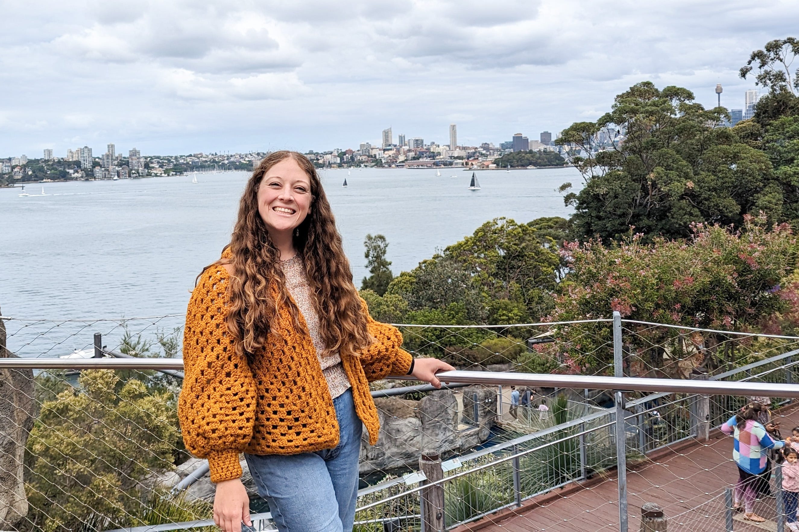 Author Jenna DELaurentis at Taronga Zoo in Sydney.