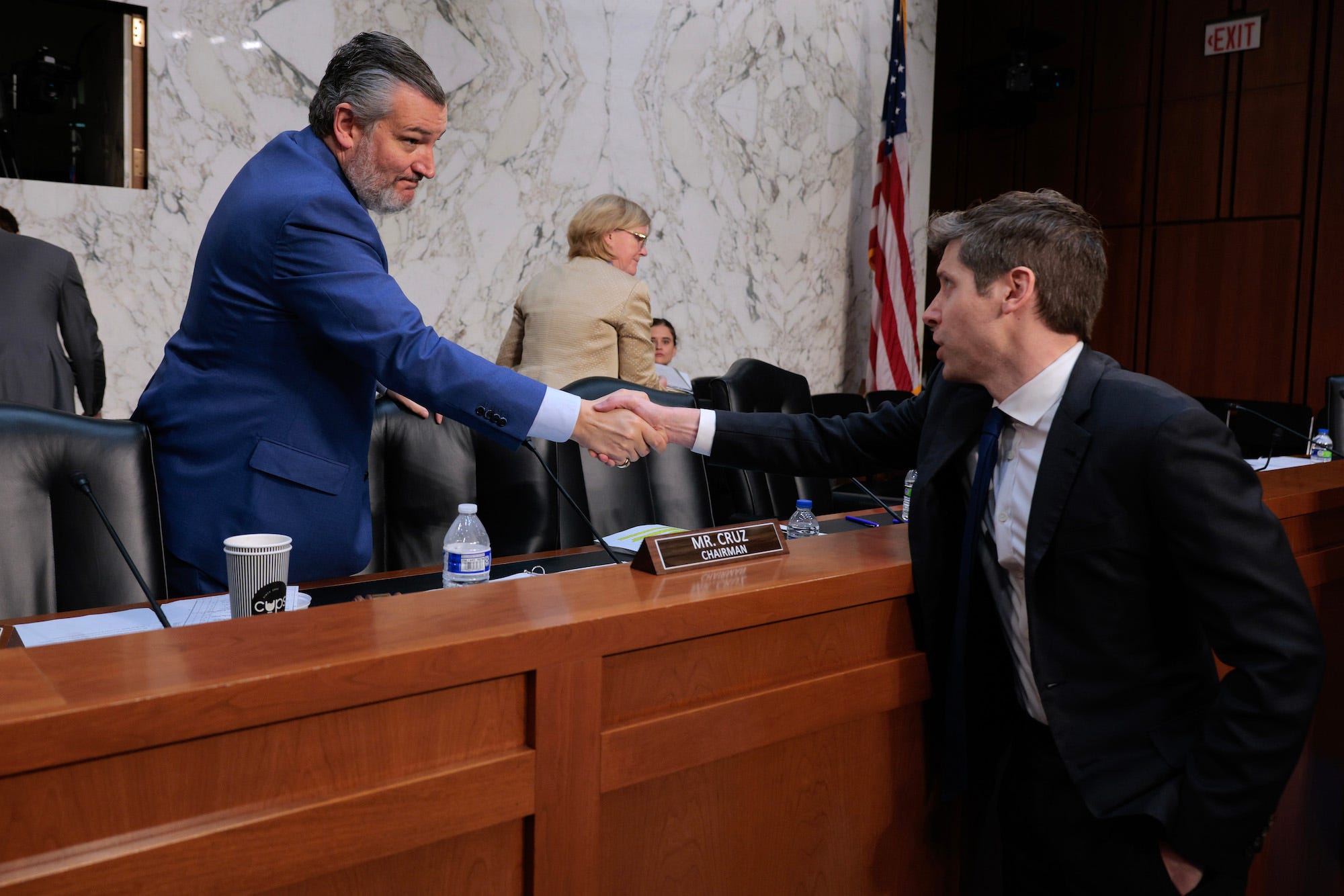 Sen. Ted Cruz and OpenAI CEO Sam Altman