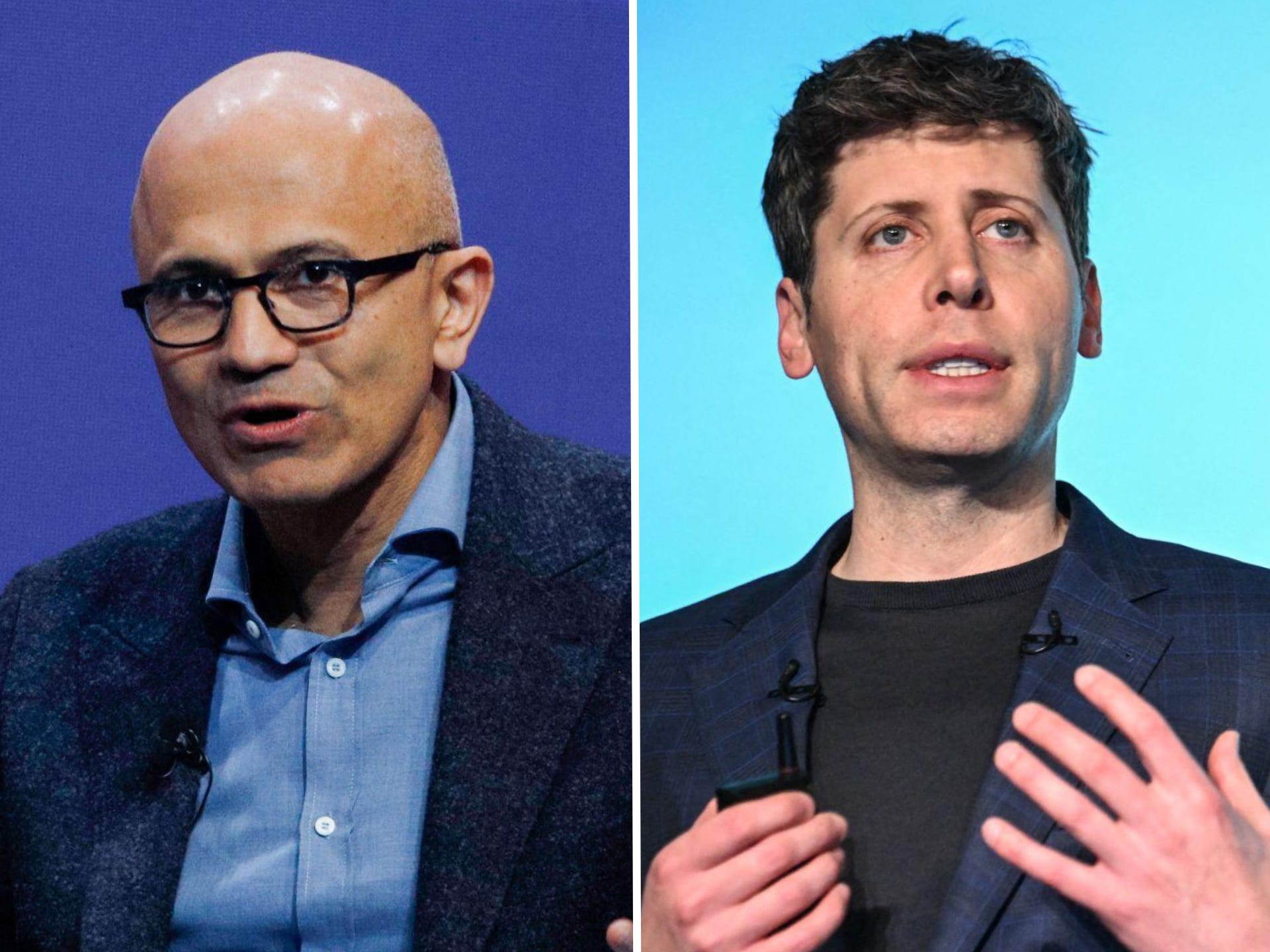 Satya Nadella and Sam Altman