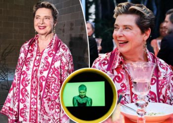 Isabella Rossellini shows how animals mate at the Watermill Center Benefit