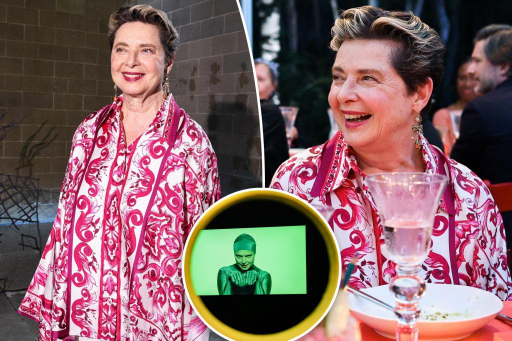 Isabella Rossellini shows how animals mate at the Watermill Center Benefit