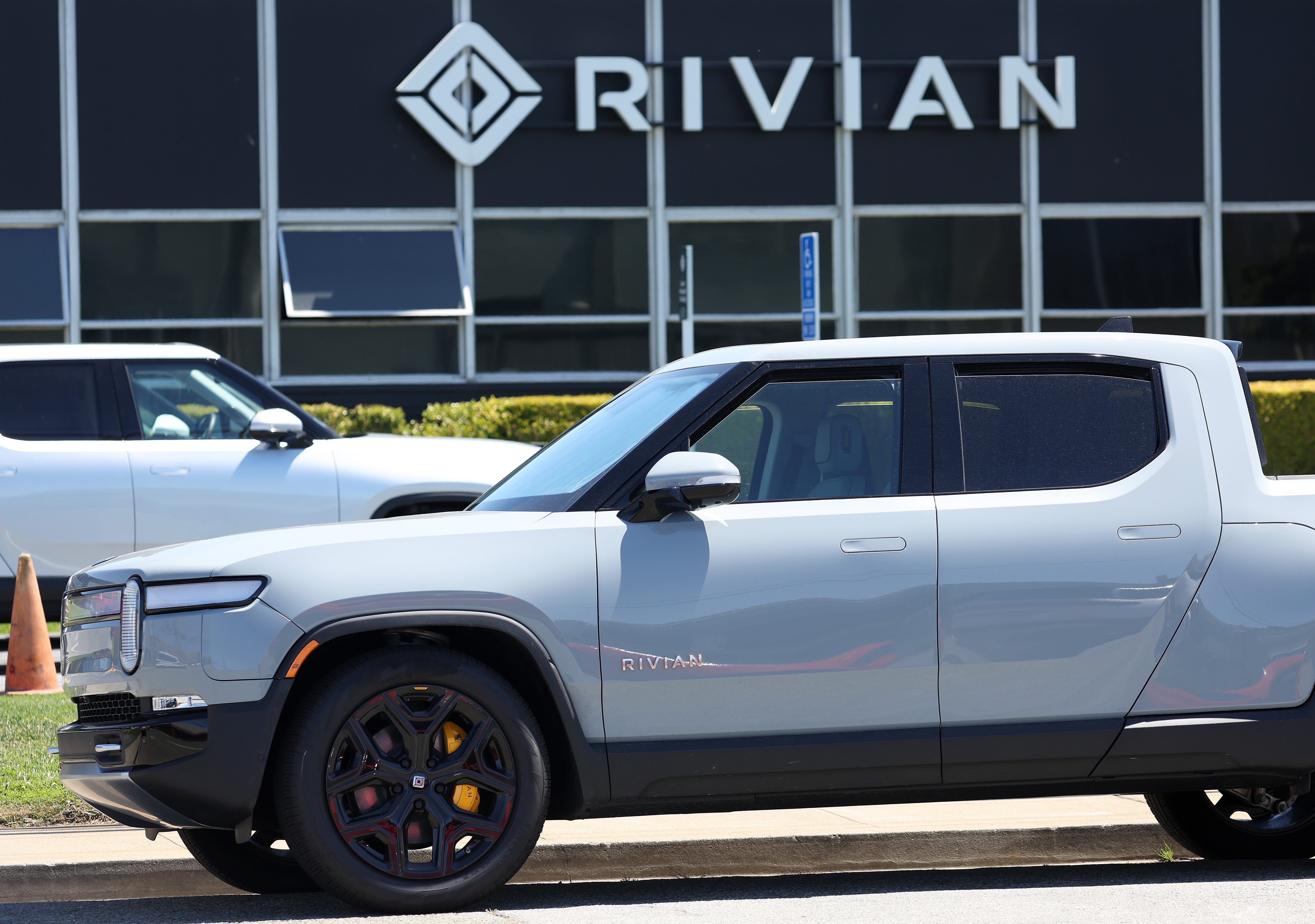 Rivian electric truck in California in 2023.