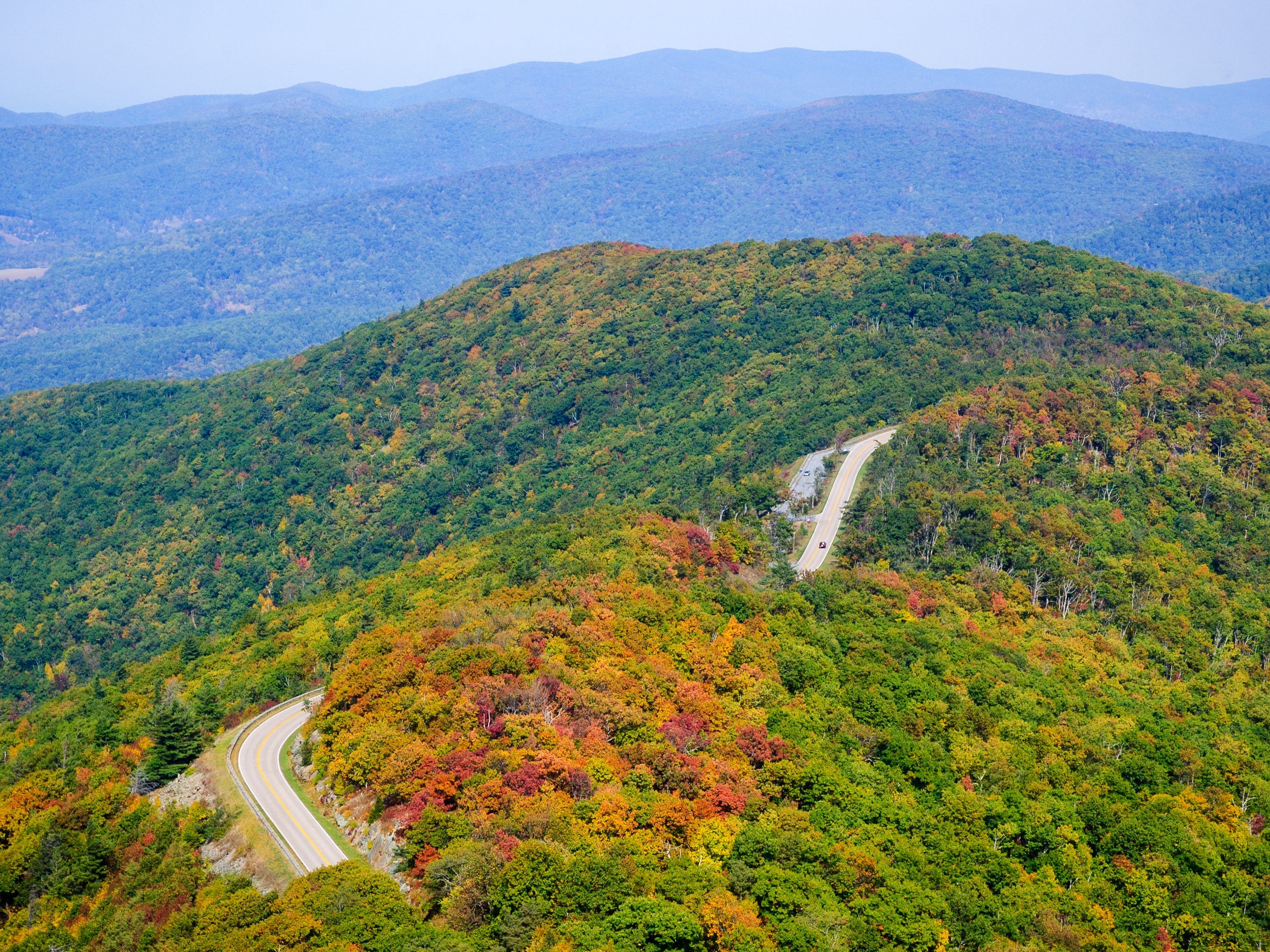 Fall Overlook at Shenandoah National Park in Virginia.
