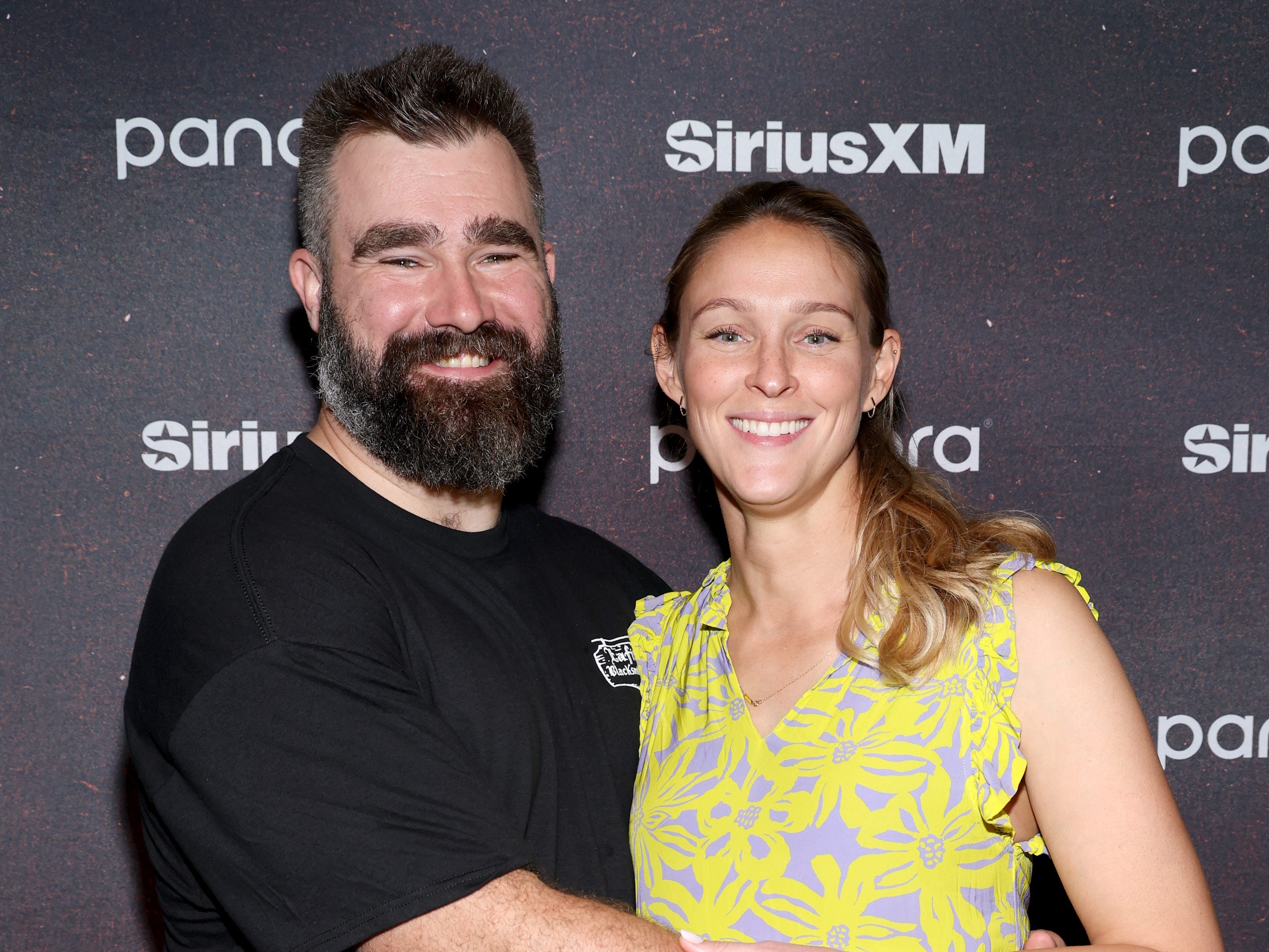 Jason Kelce and his wife, Kylie.