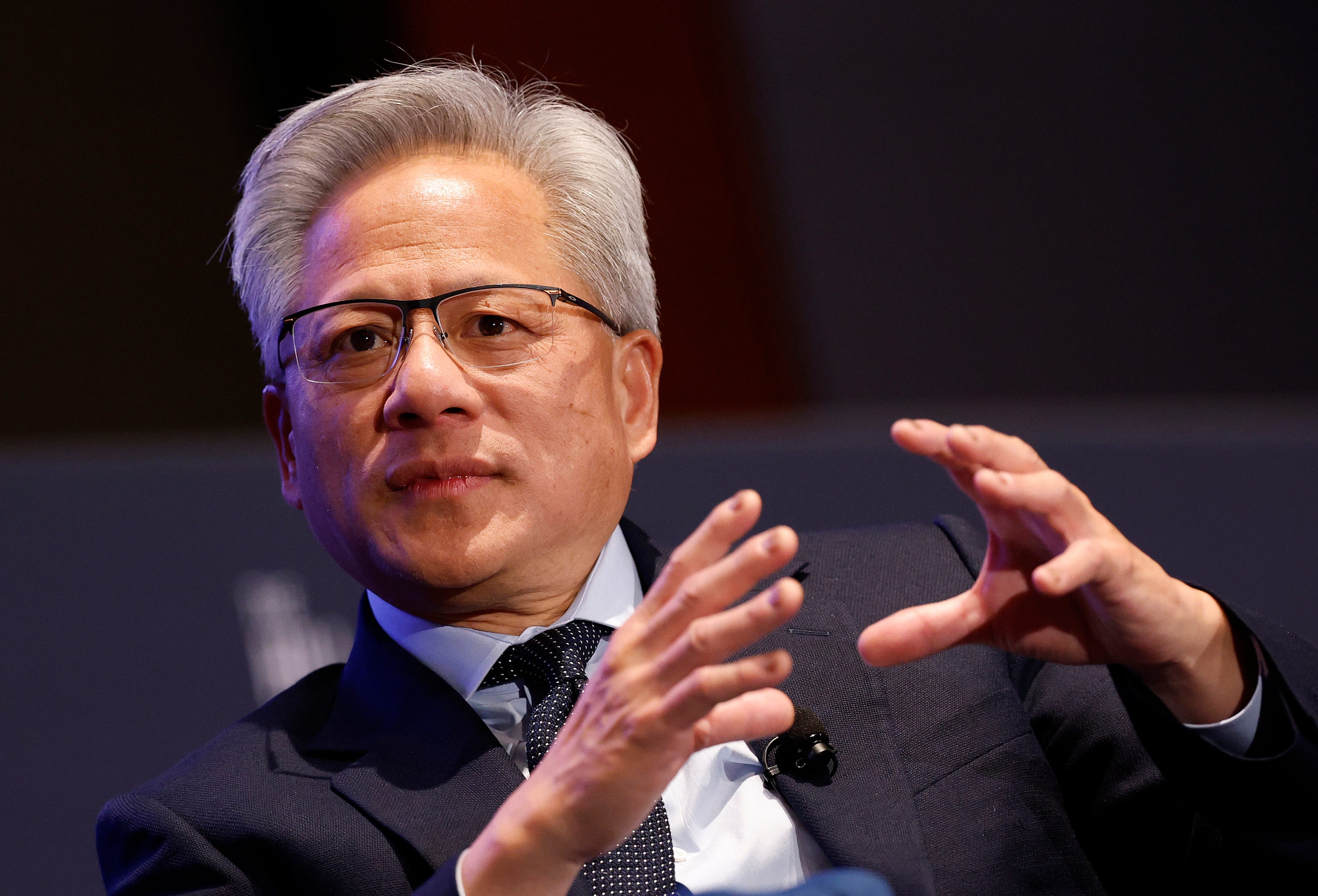 Jensen Huang speaking at the Hill and Valley Forum at the US Capitol in Washington, DC.