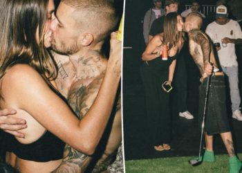 Justin and Hailey Bieber make out in steamy snap after he confesses marriage woes in new album