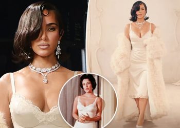 Kim Kardashian walks the runway for Balenciaga wearing Elizabeth Taylor’s nearly $400K diamond earrings