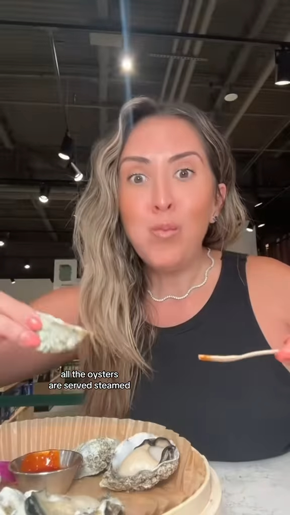 Kat Ensign eats at Jagalchi Daly City Oyster Bar as part of her Instagram food reviews.
