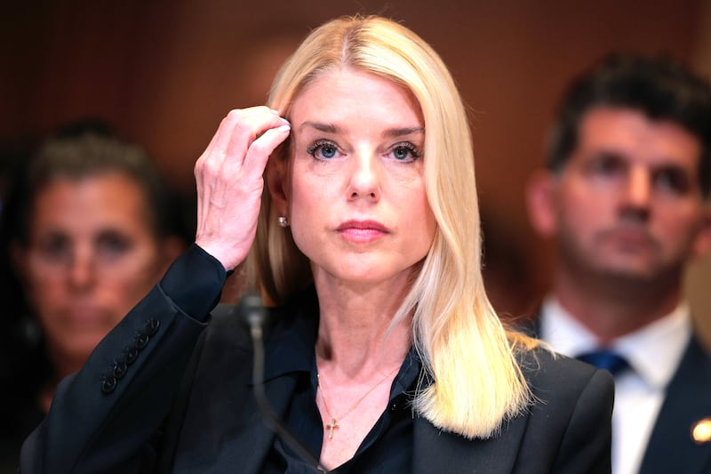 Attorney General Pam Bondi testifies before the Senate Appropriations Committee Subcommittee on Commerce, Justice, Science, and Related Agencies in the Dirksen Senate Office Building on Capitol Hill on June 25, 2025 in Washington, D.C.
