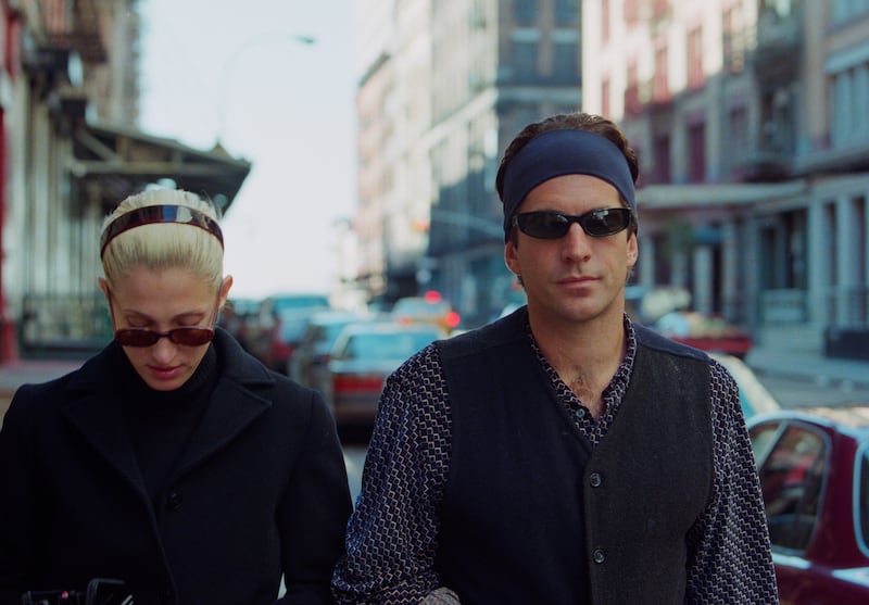 John Kennedy, Jr. and his wife, Carolyn Bessette-Kennedy, in New York City in 1997.