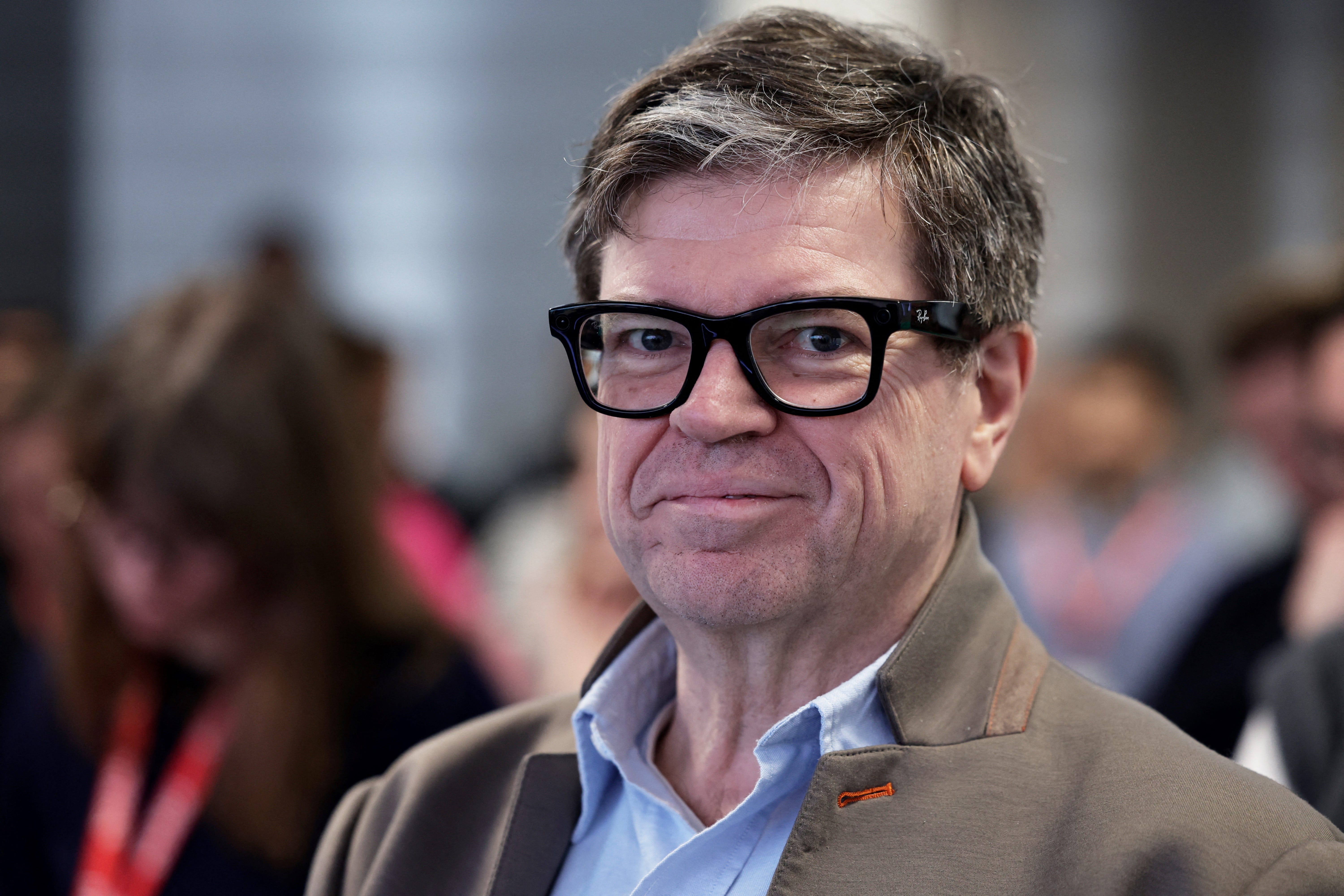 Yann LeCun at a technology demonstration at the META research laboratory in Paris on February 7, 2025.