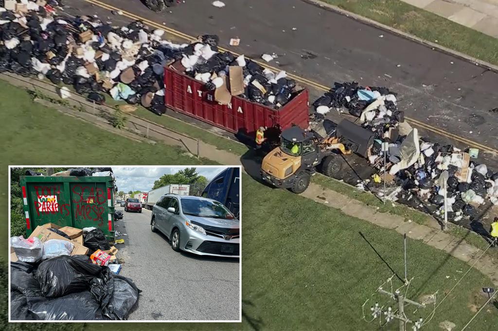 Mountains of trash pile up around Philadelphia as city worker strike reaches second week