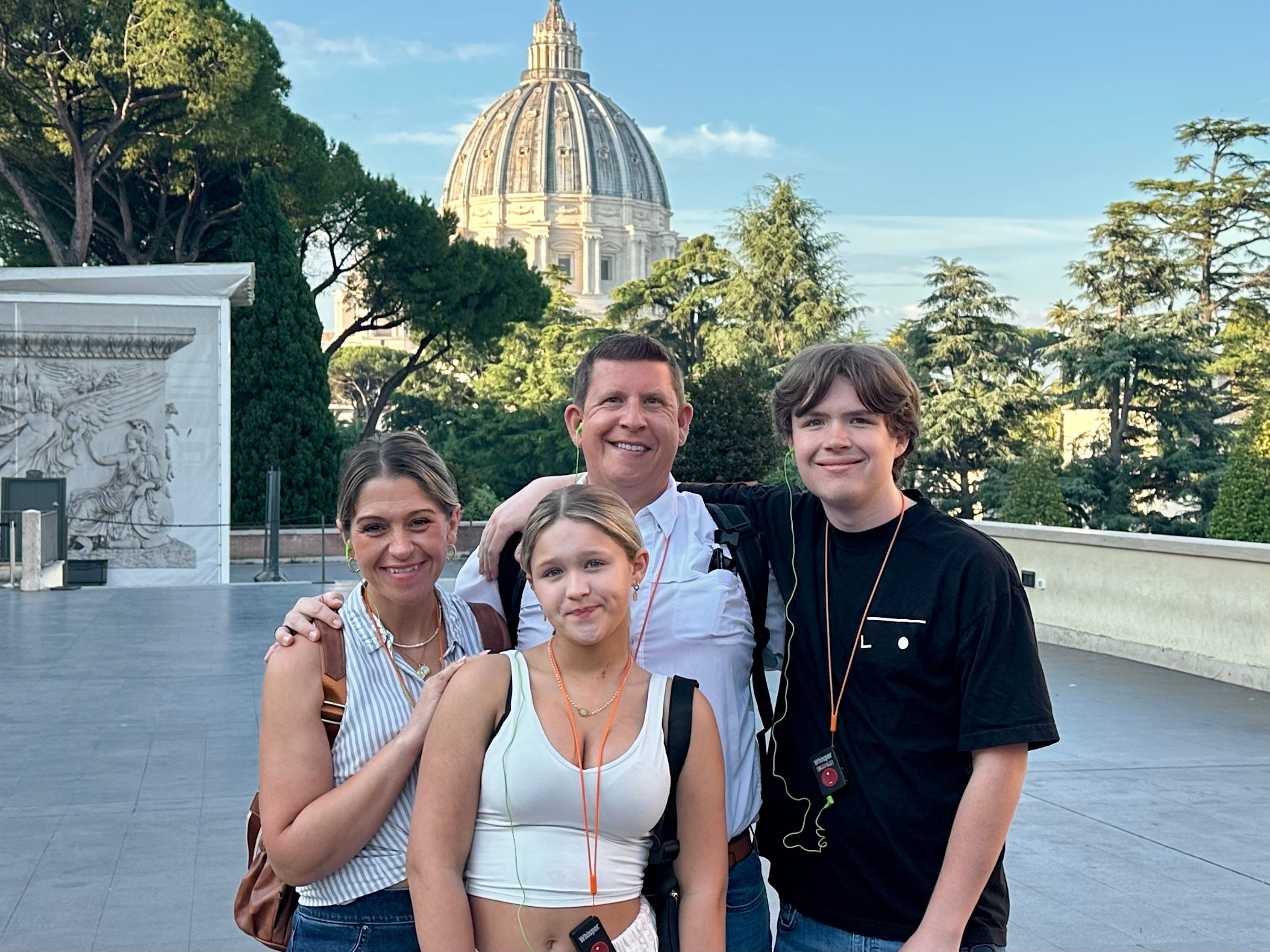 The author and her family at the Vatican Museum.