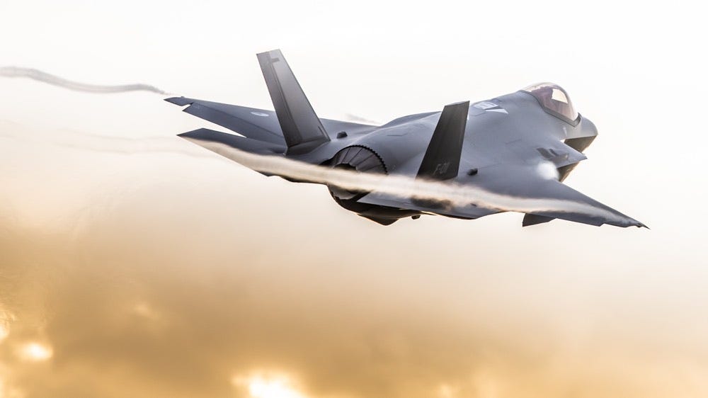 Dutch F-35A stealth fighters.