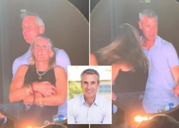 New video of moment Astronomer CEO Andy Byron is busted cuddling HR-chief ‘mistress’ on Coldplay kiss cam