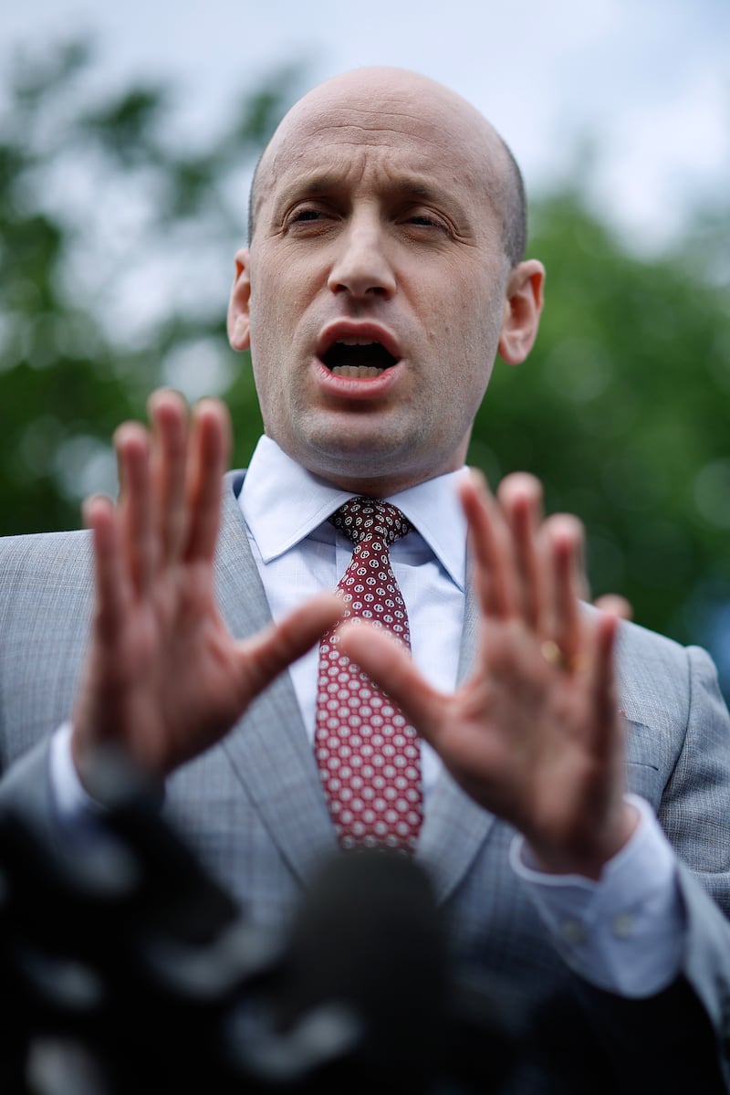 Rumors have circulated that Stephen Miller's wife cheated on him with Elon Musk.