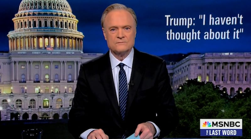 Lawrence O'Donnell speaking on his MSNBC show