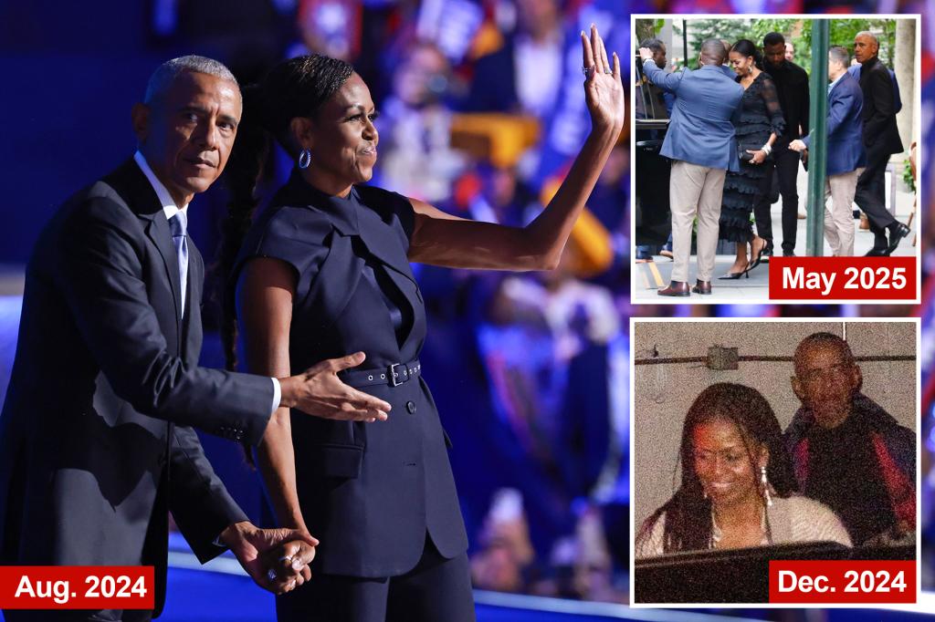 Obamas look to end divorce gossip once and for all — but they’ve barely been seen together for months