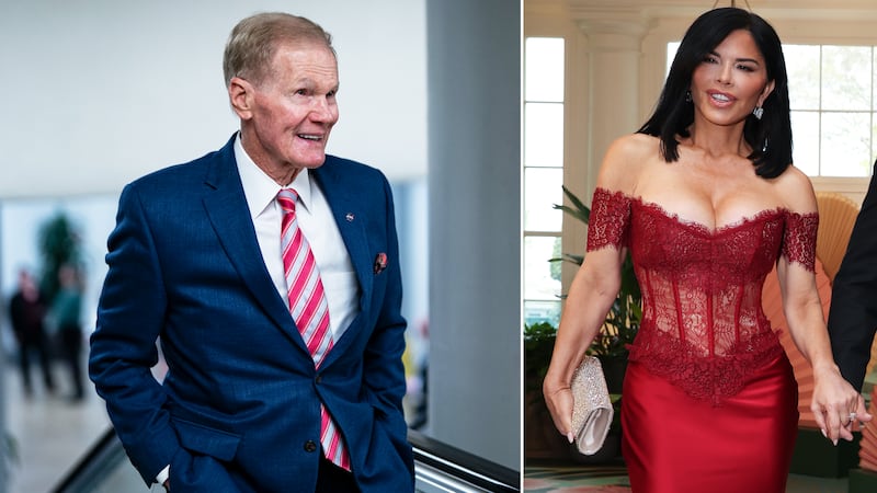 Lauren Sanchez Bezos, Bill Nelson split image