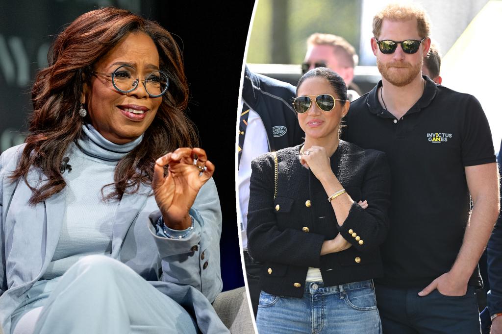 Oprah Winfrey pokes fun at Meghan Markle and Prince Harry’s Sussex last name