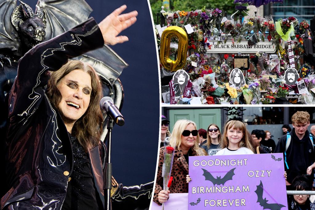 Ozzy Osbourne fans pay tribute to rocker during funeral procession through Birmingham