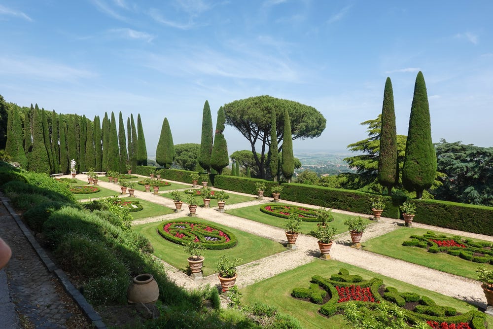 The Villa Barberini gardens in Castel Gandolfo, Italy.