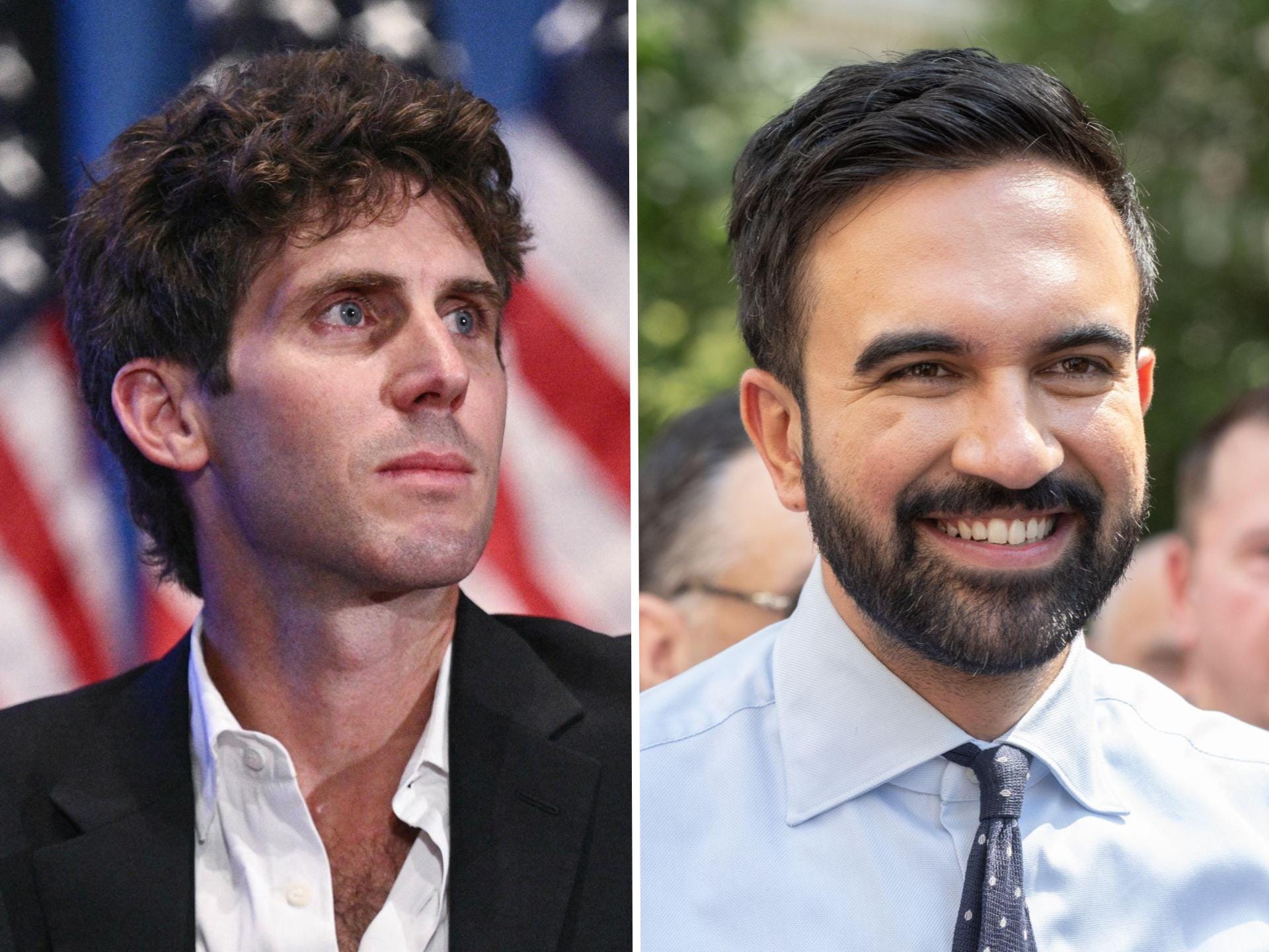 Side by side of Shaun Maguire and Zohran Mamdani
