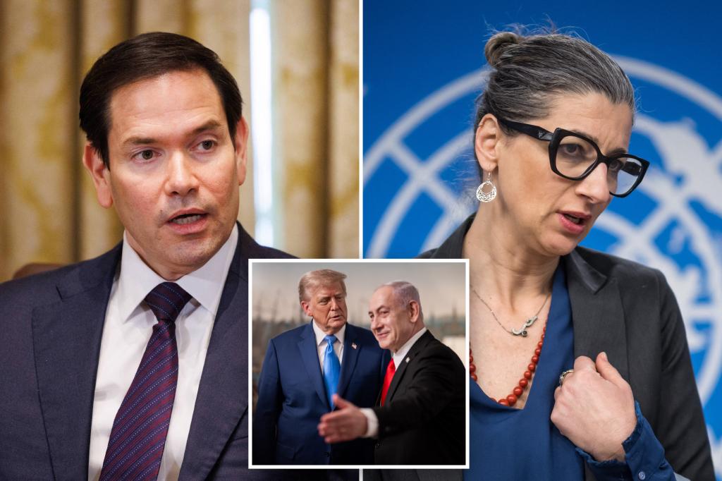 Rubio unveils sanctions against UN Palestinian rapporteur over anti-Israel and US campaign