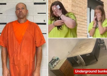 Sickos accused of running child sex-trafficking ring try to hide their faces at first court hearing