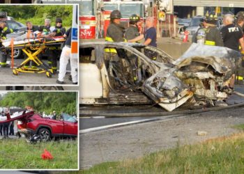 Six injured after car barrels into oncoming Belt Parkway traffic in NYC