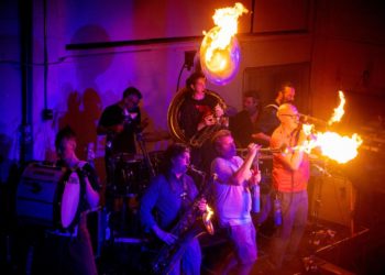 Sonic scientists create fiery show in Brooklyn  with experimental instruments that spew flames