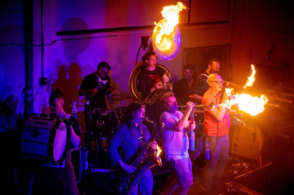 Sonic scientists create fiery show in Brooklyn  with experimental instruments that spew flames