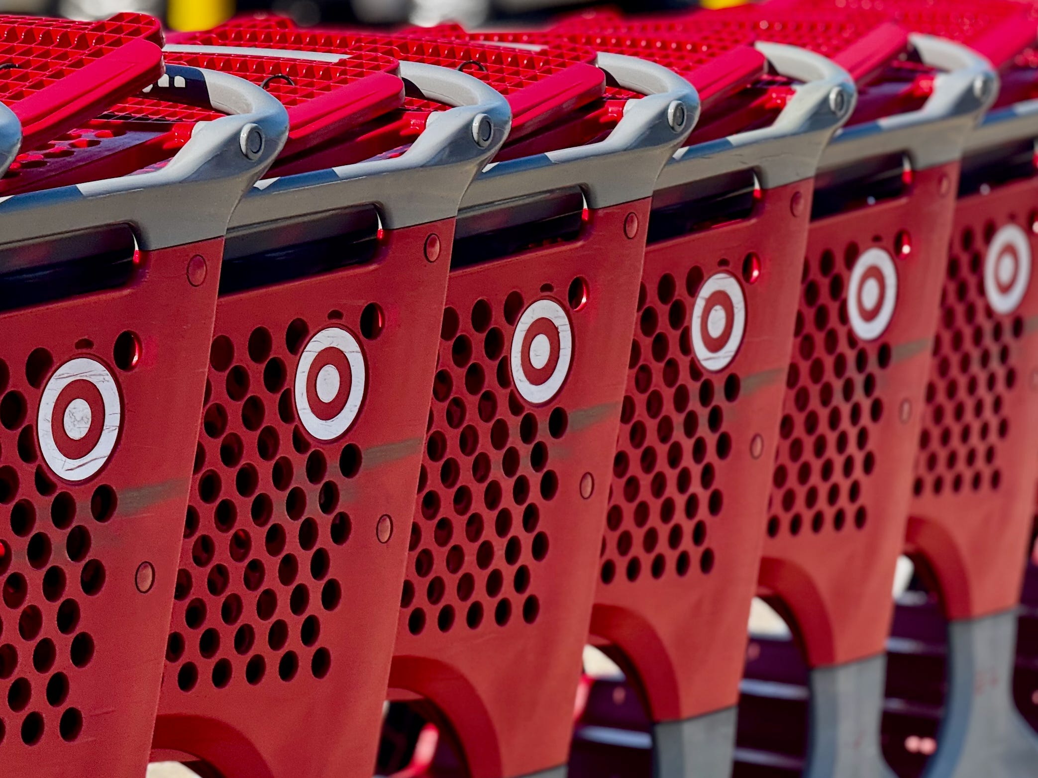 Target shopping carts.